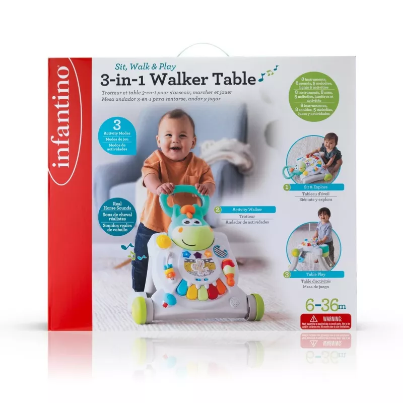 B-KIDS Pusher 3-in-1 kôň Infantino Grow-with-Me aktivitný jazdec