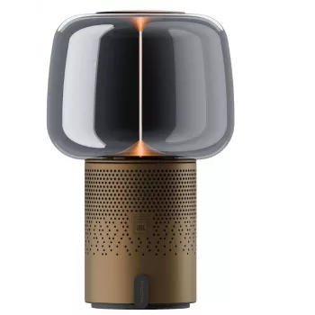 KOODUU Serena Play prenosná LED lampa s Bluetooth reproduktorom hnedá