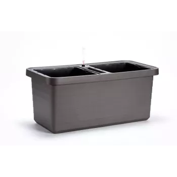 URBALIVE BERBERIS DUO samozavlažovací kvetináč 78 x 39 cm sivý