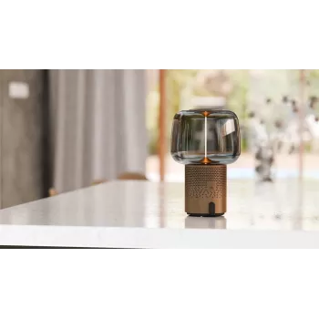 KOODUU Serena Play prenosná LED lampa s Bluetooth reproduktorom sivá