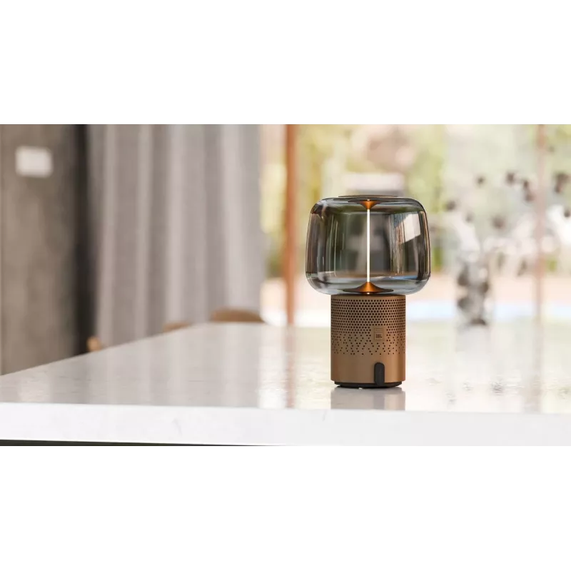 KOODUU Serena Play prenosná LED lampa s Bluetooth reproduktorom sivá