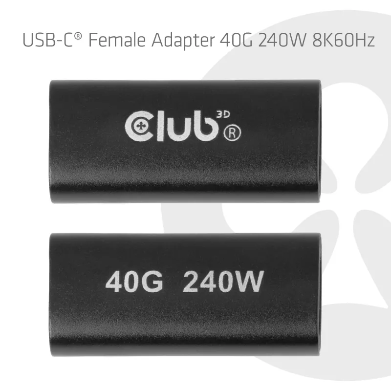 Club 3D USB-C adaptér s konektorom samica 40G 240W 8K60Hz
