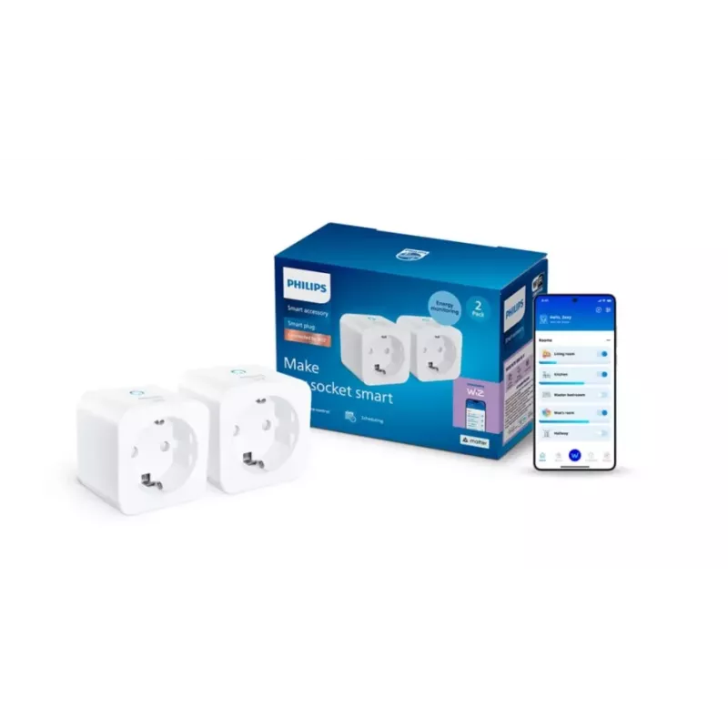 Philips Smart inteligentná zásuvka s meraním energie typ F balenie 2 ks