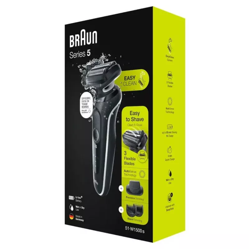 BRAUN holiaci strojček Series 5 51-W1500s mokré a suché holenie čierny
