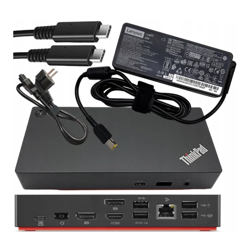Lenovo Renewed ThinkPad Universal USB-C Dock 40AY 90W použité vrátane napájacieho zdroja