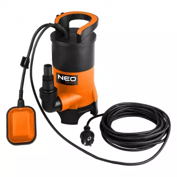NEO TOOLS 04-745 ponorné čerpadlo na špinavú vodu 400W, 8000 l/h, 5 m výtlačná výška, plavákový spínač, 10 m kábel