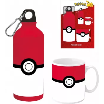 Pokemon hliníková fľaša 500ml so sadou keramickej hrnčekovej