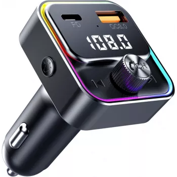 SENCOR SWM 3000 Bluetooth FM vysielač s USB-A QC3.0, USB-C PD 3.0, prehrávanie MP3, handsfree, Siri a Google Assistant