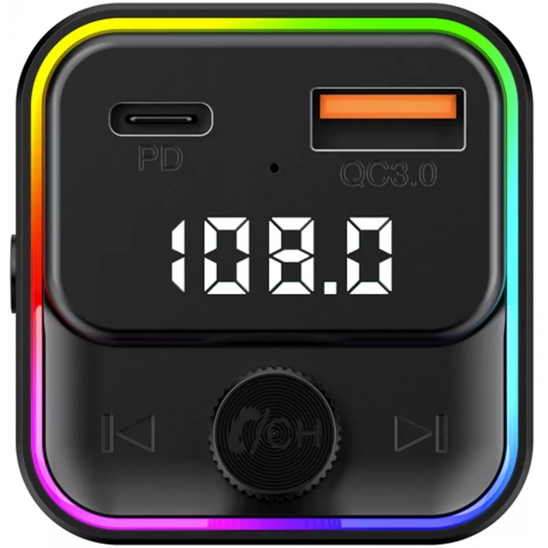 SENCOR SWM 3000 Bluetooth FM vysielač s USB-A QC3.0, USB-C PD 3.0, prehrávanie MP3, handsfree, Siri a Google Assistant