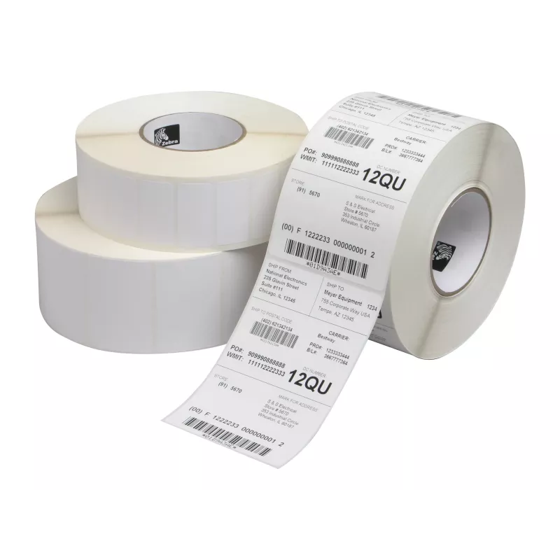 Zebra Z-Perform 1000T – biela – papier – termotransfer – permanentná – štvorcová