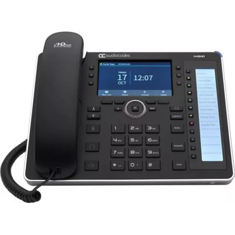 AudioCodes 445HD - VoIP telefón so zobrazením čísla/funkciou čakania