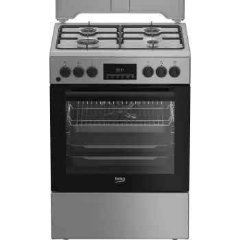 BEKO Sporák FBM62320SDS, šírka 60 cm, A, plyn/elektro, LED displej