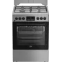 BEKO Sporák FBM62320SDS, šírka 60 cm, A, plyn/elektro, LED displej