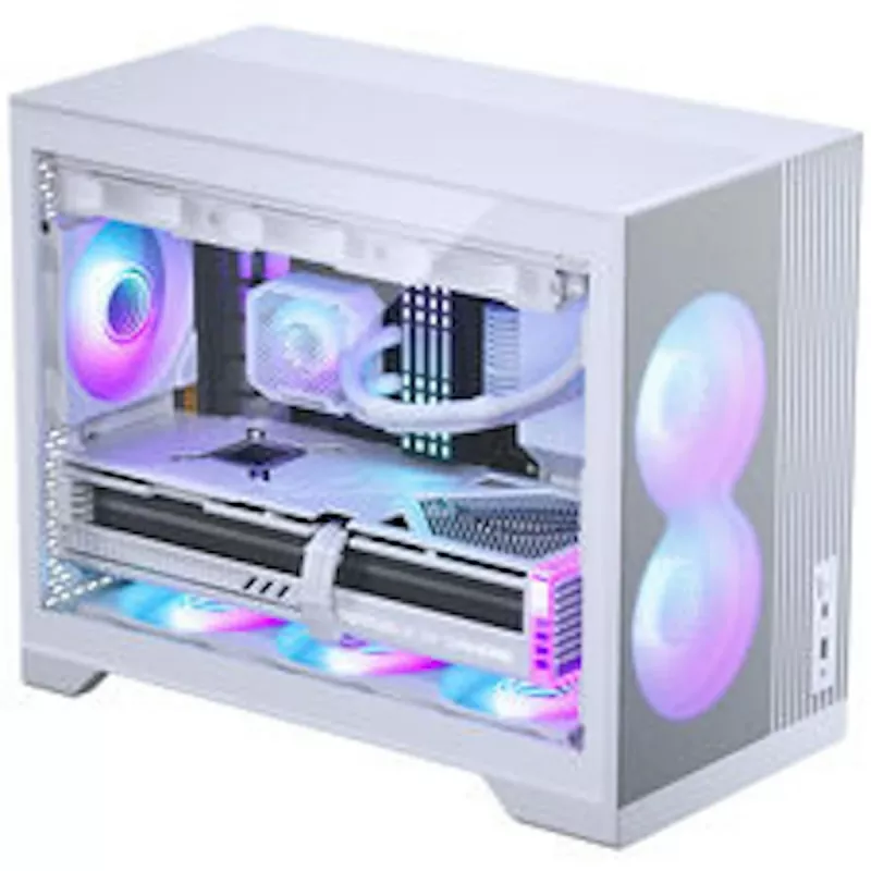 Phanteks XT M3 PC skriňa, Mini skriňa + D30 PWM Regular Airflow D-RGB ventilátor, balenie 3 ks, biela