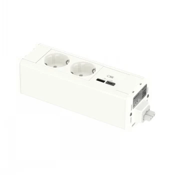 SCHNEIDER ELECTRIC UNICA SYSTEM+ MOD. JEDNOTKA 2XSCHUKO+USBA/C BIELA
