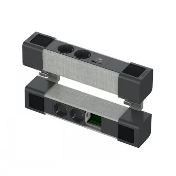 SCHNEIDER ELECTRIC UNICA SYSTEM+ STOLOVÉ ZARIADENIE 4XSCHUKO+USBA/C+RJ OPT, ANT/SIVÁ