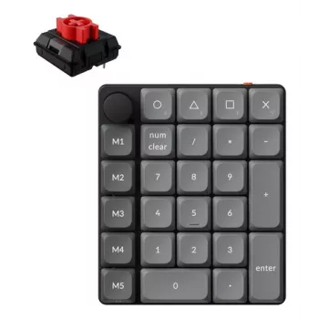 KEYCHRON K0 Max - Milk POM Red - bezdrôtová numerická klávesnica