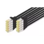 DIGITUS patch kábel - CAT6a - S/FTP - Snagless - Cu - 0,5 m - čierny - balenie 10 ks