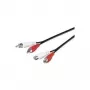 Microconnect AUDCH3 audio kábel 3 m 2 x RCA čierny
