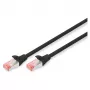 Digitus CAT 6 S/FTP Patch kábel RJ-45 Cat6 3 m čierny