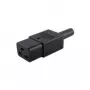Microconnect C19PLUG sieťový kábel, čierny, C19 konektor samica