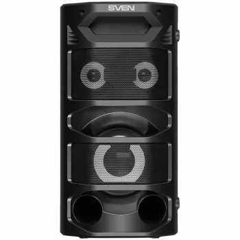 2.0 prenosný reproduktor SVEN PS-670, čierny, výkon 2x32,5 W (RMS), TWS, Bluetooth, FM, USB, microSD, LED displej, diaľkový ovládač, lítiová batéria