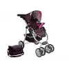 2-in-1 kočík s prenosnou taškou čierno-ružový 7706 Lean Toys