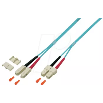 EFB Elektronik O0318.1 Duplexný SC-SC OM4 optický patch kábel, 1 m, fialový