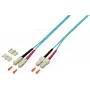 EFB Elektronik O0318.1 Duplexný SC-SC OM4 optický patch kábel, 1 m, fialový