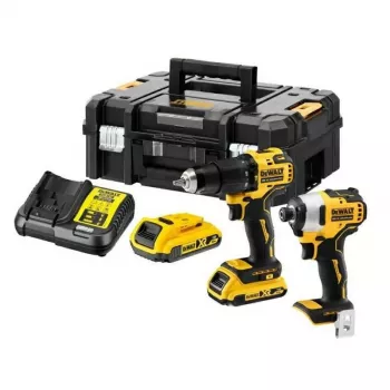 DEWALT 18V Combo-Kit DCK2060L2T (DCD778 príklepová vŕtačka + DCF787 rázový uťahovač) 2x 3,0 Ah Li-Ion batérie, nabíjačka, TSTAK II kufor