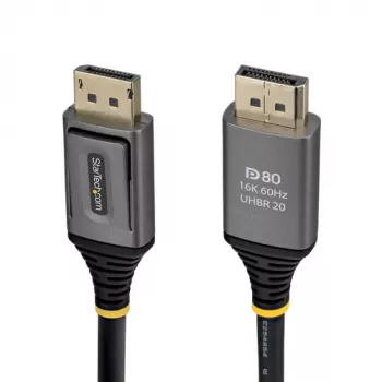 StarTech.com 0,5m DisplayPort 2.1 DP80 kábel - DisplayPort konektor samec na DisplayPort konektor samec - čierny