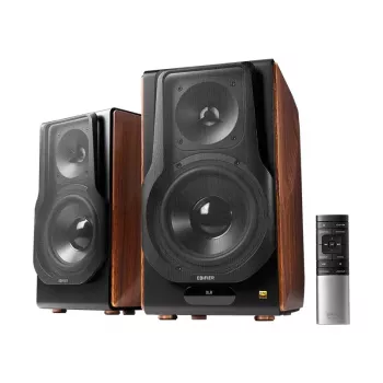 Edifier S3000MKII Premium Wireless 2.0 regálové reproduktory, hnedá