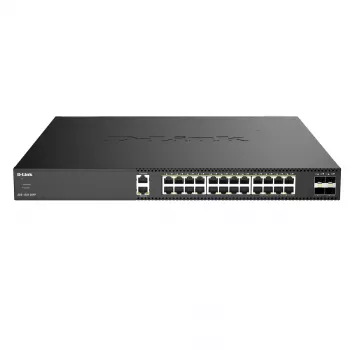 D-Link DXS-1250-28YP/E Smart Managed Multi-Gigabit PoE++ switch so 4 x 25G SFP28 uplink