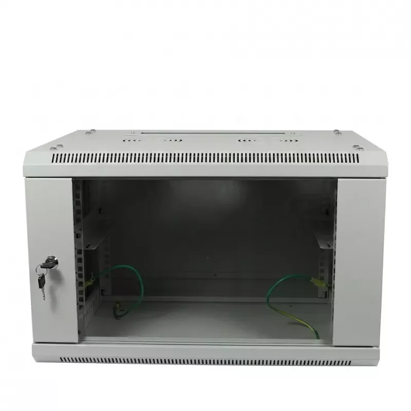 ALLNET 19 palcový nástenný rozvádzač 6U 600x600mm svetlosivá Flat Pack séria SMA