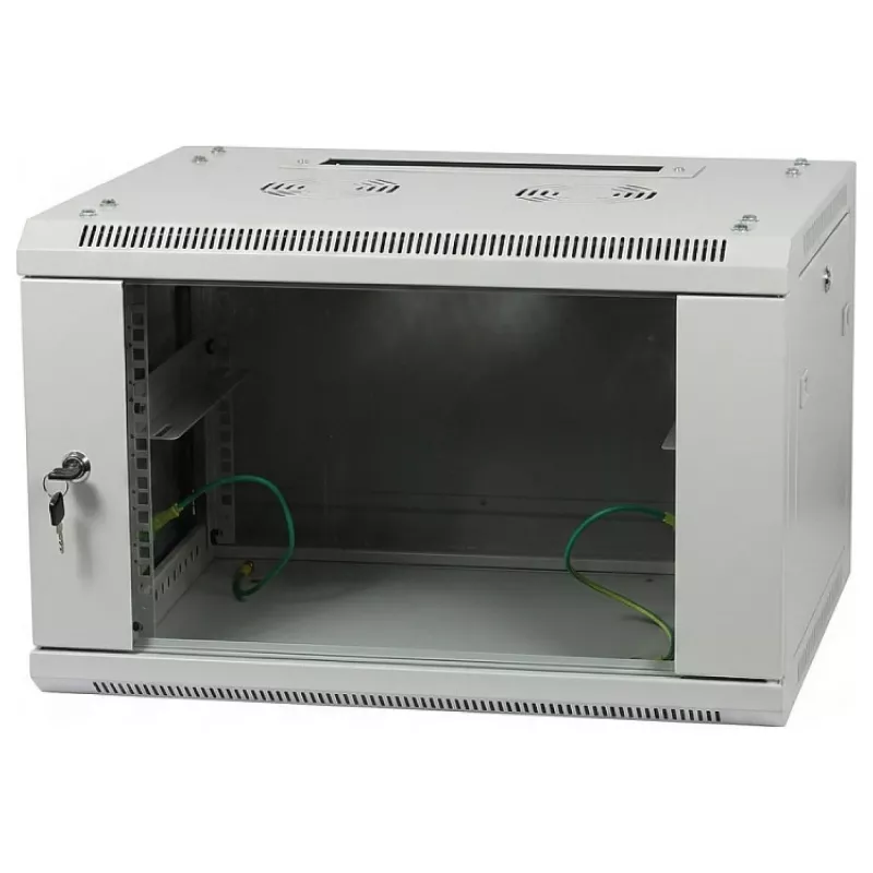 ALLNET 19 palcový nástenný rozvádzač 15U 1-dielny hĺbka 600mm svetlosivá Flat Pack séria SMA