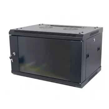 ALLNET 19 palcový nástenný rozvádzač 15U 1-dielny 600mm hĺbka čierna Flat Pack séria SMA