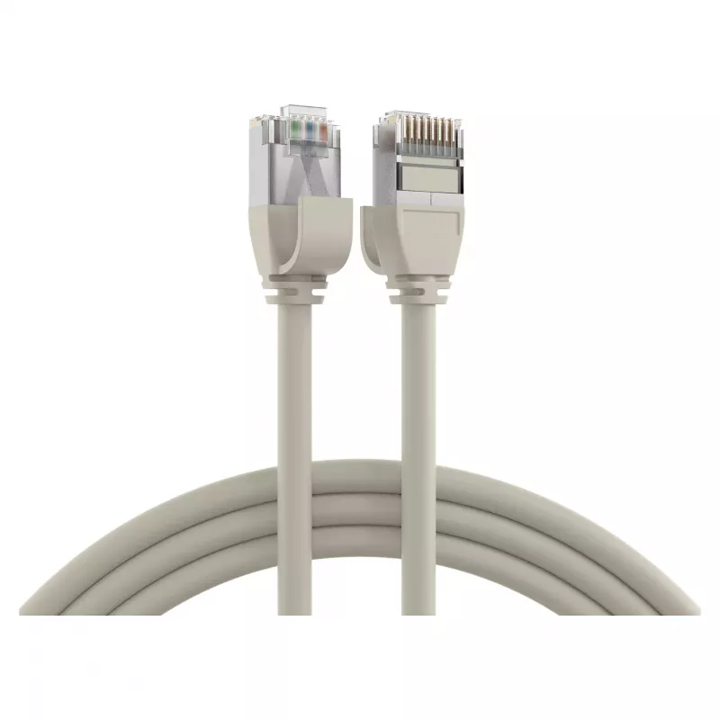 EFB Elektronik RJ45 Patchkabel Cat.6A U/FTP TPE 4mm Ultraflex sivý 1m