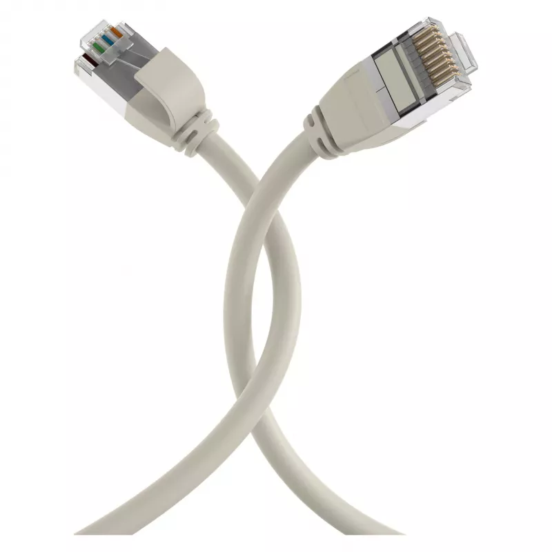 EFB Elektronik RJ45 Patchkabel Cat.6A U/FTP TPE 4mm Ultraflex sivý 1m