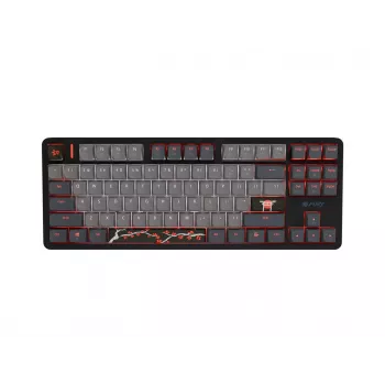Fury Kanabo K6 herná klávesnica, US rozloženie, RGB podsvietenie, magnetická podložka na zápästie, čierna/sivá