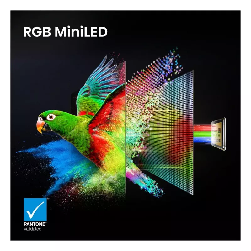 Hisense 65UR9DS 65-palcový 4K UHD RGB MiniLED Smart televízor, 3840x2160, 170 Hz, 6 ms, HDR, HDMI, USB-C, LAN, WiFi, Bluetooth, čierno-sivý