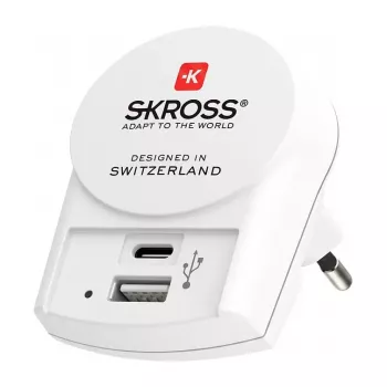 SKROSS Pro+ USB AC30PD svetový cestovný adaptér s 30W USB-C PD a USB-A