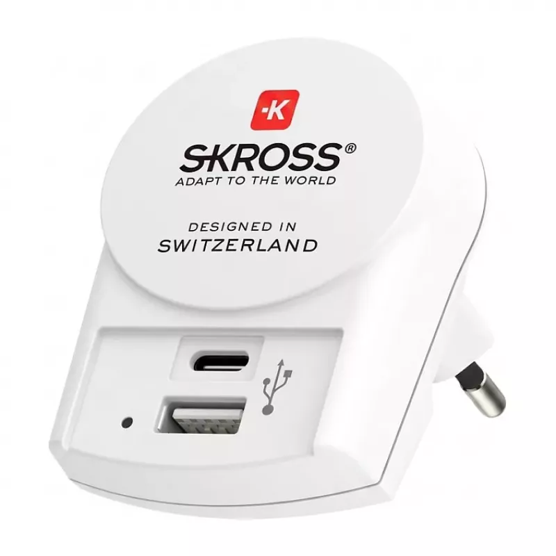 SKROSS Pro+ USB AC30PD svetový cestovný adaptér s 30W USB-C PD a USB-A