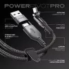 STATIK PowerPivot Pro nylonom opletený kábel USB-C na USB-C 3m čierny