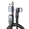 STATIK PowerPivot Pro nylonom opletený kábel USB-C na USB-C 3m čierny