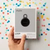 Chipolo LOOP – nabíjateľný Bluetooth tracker so silikónovým pútkom pre iOS & Android, balenie 4 ks (Charcoal, Chalk, Navy, Coral)