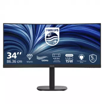 Philips 34B2N3500C 34-palcový zakrivený VA LCD monitor UWQHD 3440x1440 120Hz 1500R DisplayHDR 400 USB-C 65W