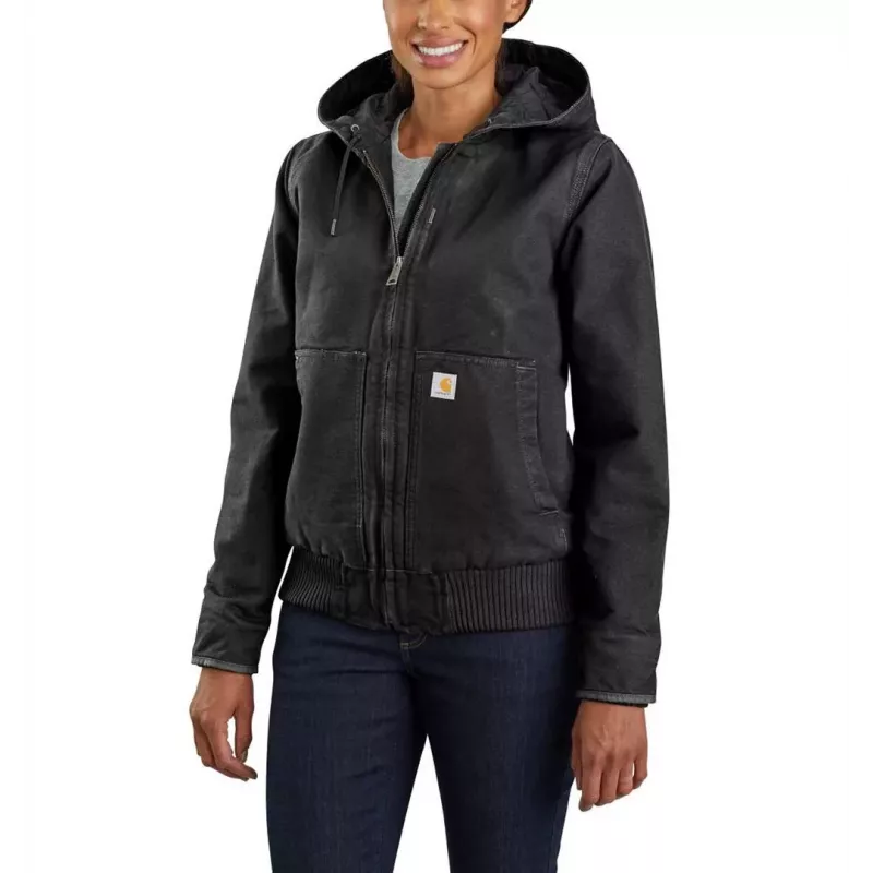 Carhartt Washed Duck Active dámska zateplená bunda čierna veľkosť S