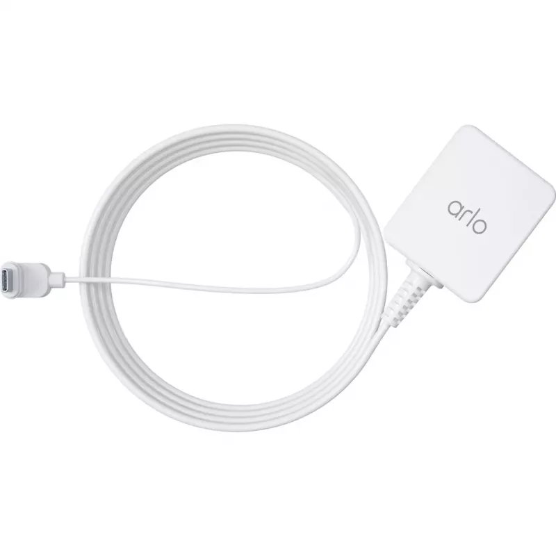 ARLO USB nabíjací adaptér eurozástrčka na USB-C 7,6 m outdoor biely
