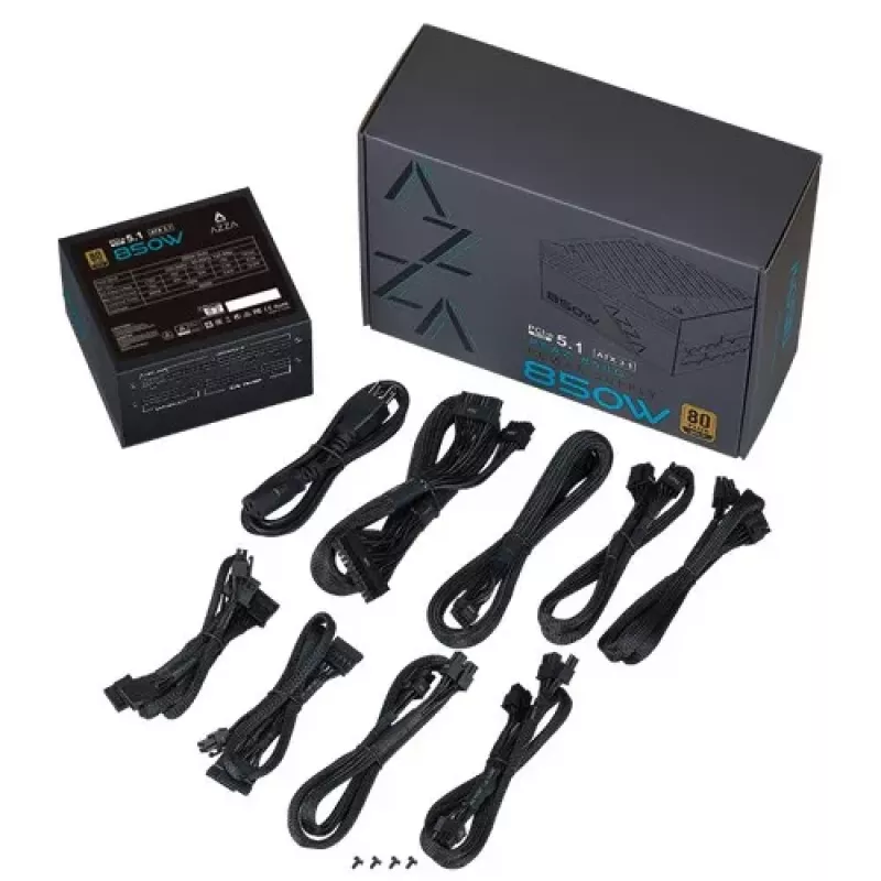 AZZA PSAZ-850G 850W plne modulárny ATX 3.1 PCIe 5.1 80+ Gold napájací zdroj