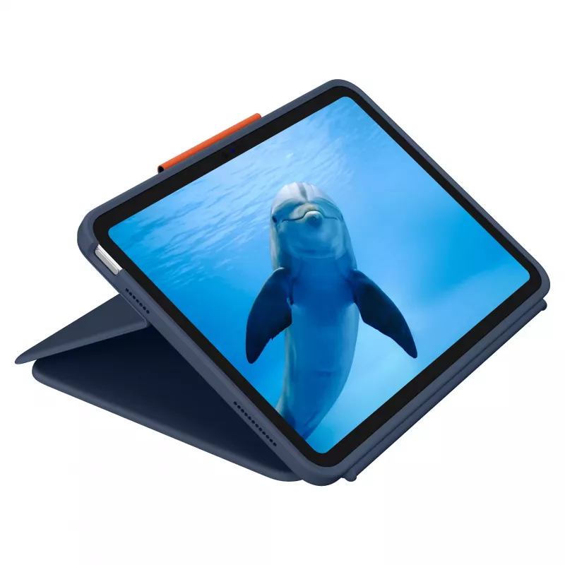 Logitech Rugged Combo 4 Touch kryt s klávesnicou a trackpadom pre Apple iPad 10. generácie - Classic Blue - Pan Nordic QWERTY